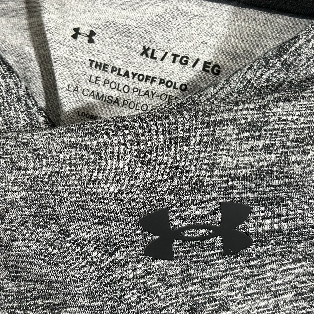 Under Armour The Playoff Polo Men's Size XL Gray Short Sleeve‎ Golf Shirt
